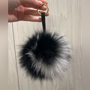Jocelyn Fur Bag Charm Pom Pom